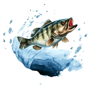 Силуэт рыбы, выпрыгивающей из воды